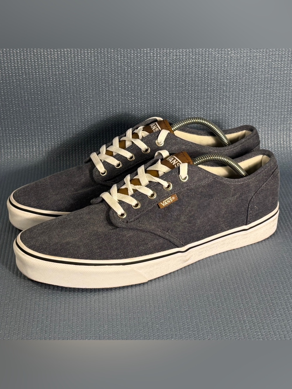 Vans Atwood Canvas Men's Low-Top Trainers Dark Grey Sneakers Size 12